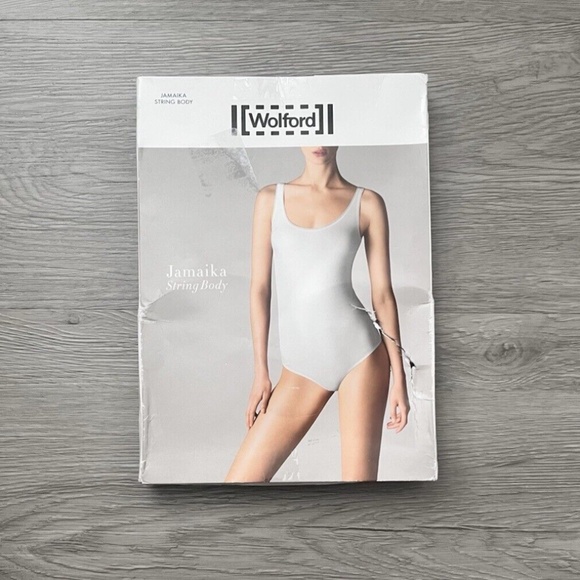 Women Wolford Bodysuit Jamaika String Body Shiny White Size Small - Picture 6 of 10